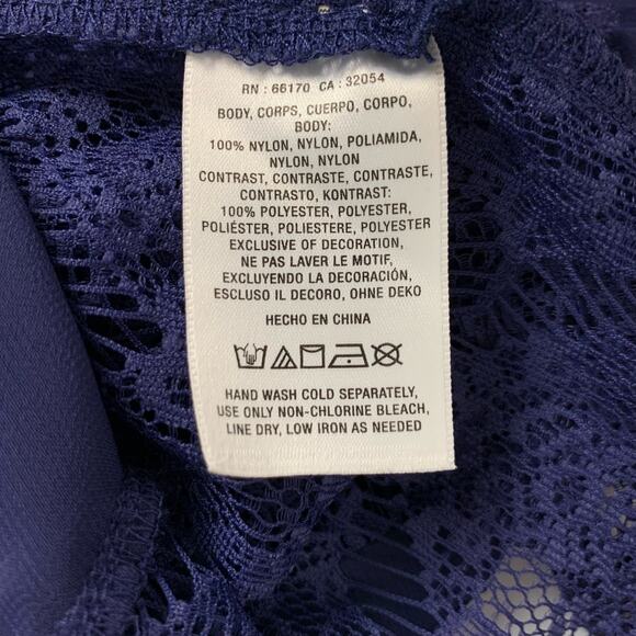 Anthropologie E by Eloise St Regis Slip Dress Sheer Blue Lace Mini Women's XS - Picture 10 of 10